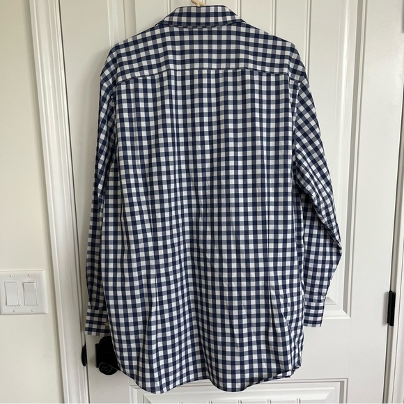 Mizzen + Main‎ Men’s Leeward Classic Blue Gingham Long Sleeve Button Down XL - Picture 3 of 6
